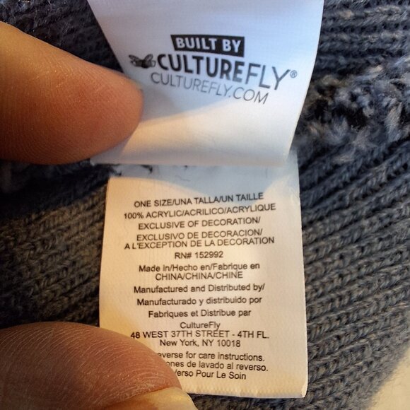 Pusheen Box 2023 Exclusive Cat Cuff‎ Knit Beanie Gray One Size Culturefly Kitty - Picture 4 of 7